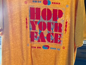 Hop Your Face 2023 Gold T-Shirt (Design 1)